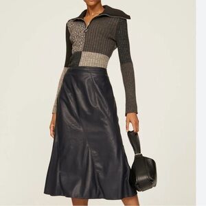 Sandro Moria Sweater color block 1/2 zip ribbed